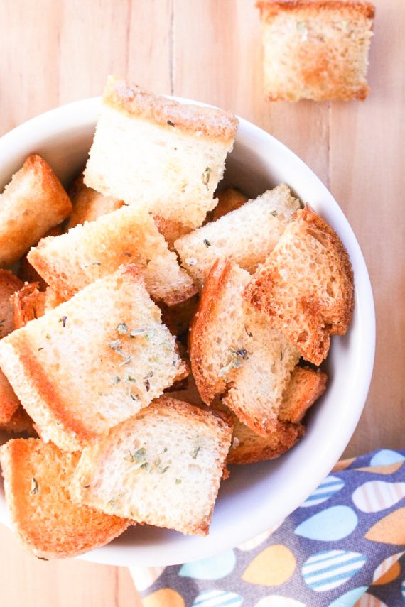 Low FODMAP Garlic Infused Croutons