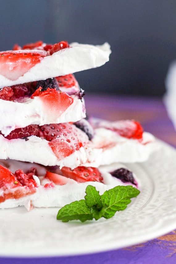 Low FODMAP Berry Bliss Frozen Yoghurt Bark