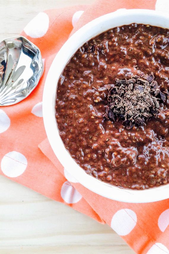 Low FODMAP Chocolate Chia Seed Bowl