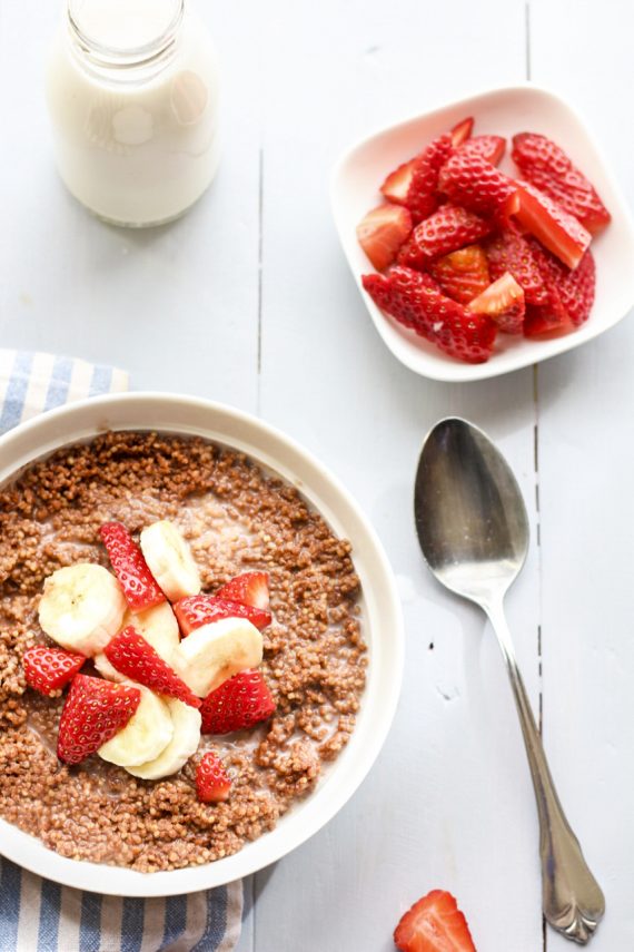 Low FODMAP Chocolate Millet Porridge