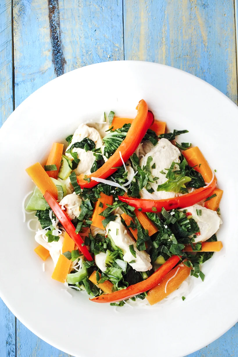 Low FODMAP Coconut Chilli Chicken Noodles - A Little Bit Yummy