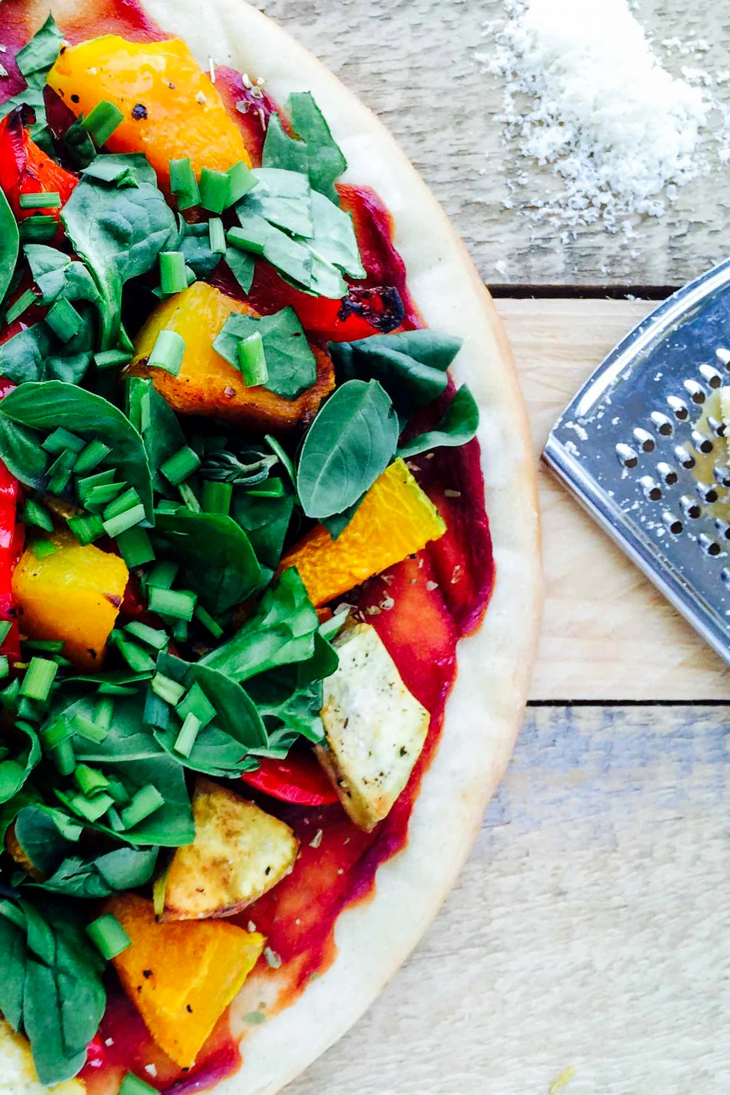 Low FODMAP Pumpkin, Capsicum, Sweet Potato, & Spinach Pizza - A Little Bit Yummy