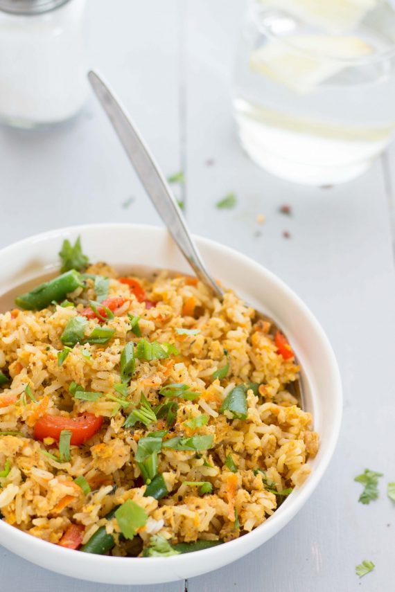 Low FODMAP Salmon Fried Rice