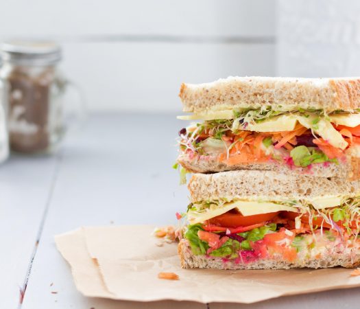 Salad sandwich makes the perfect low FODMAP lunch box filler