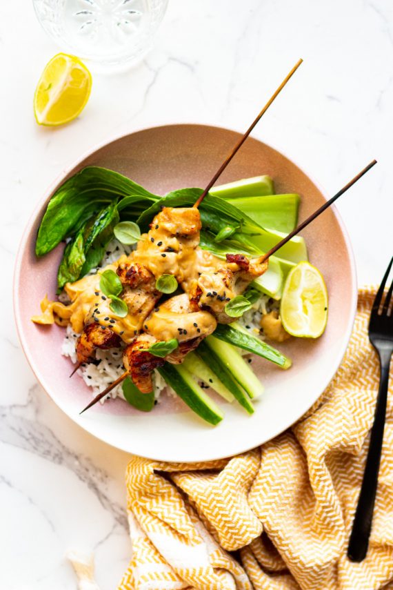 Low FODMAP Speedy Satay Chicken