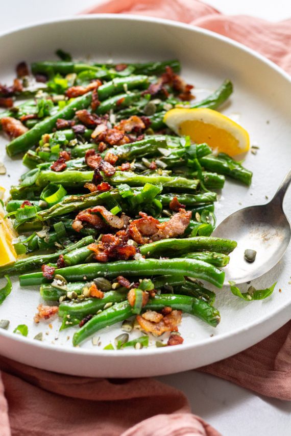 Low FODMAP Green Bean Bacon Side Dish