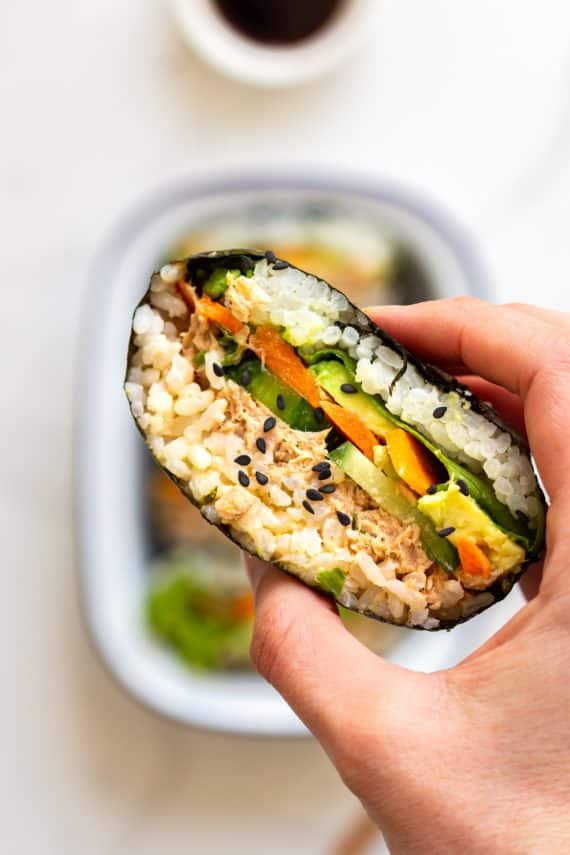 Low FODMAP Spicy Tuna Sushi Sandwich