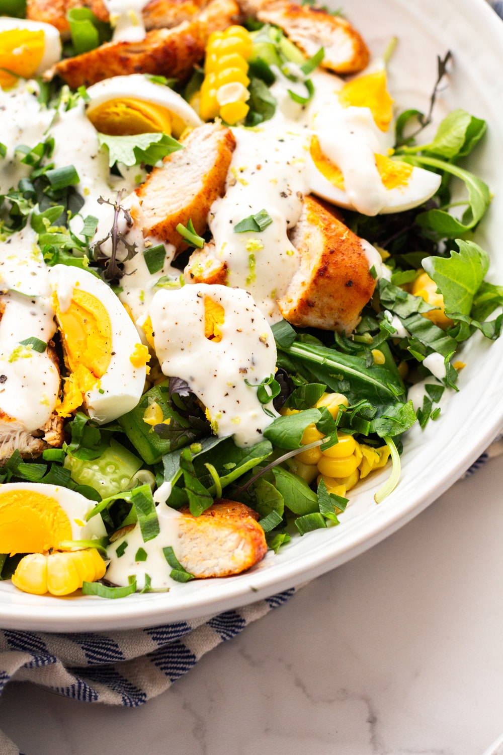 Low FODMAP Grilled Chicken & Egg Salad with Lime Mayo