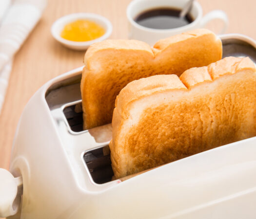 Gluten Free Low FODMAP Bread in Toaster